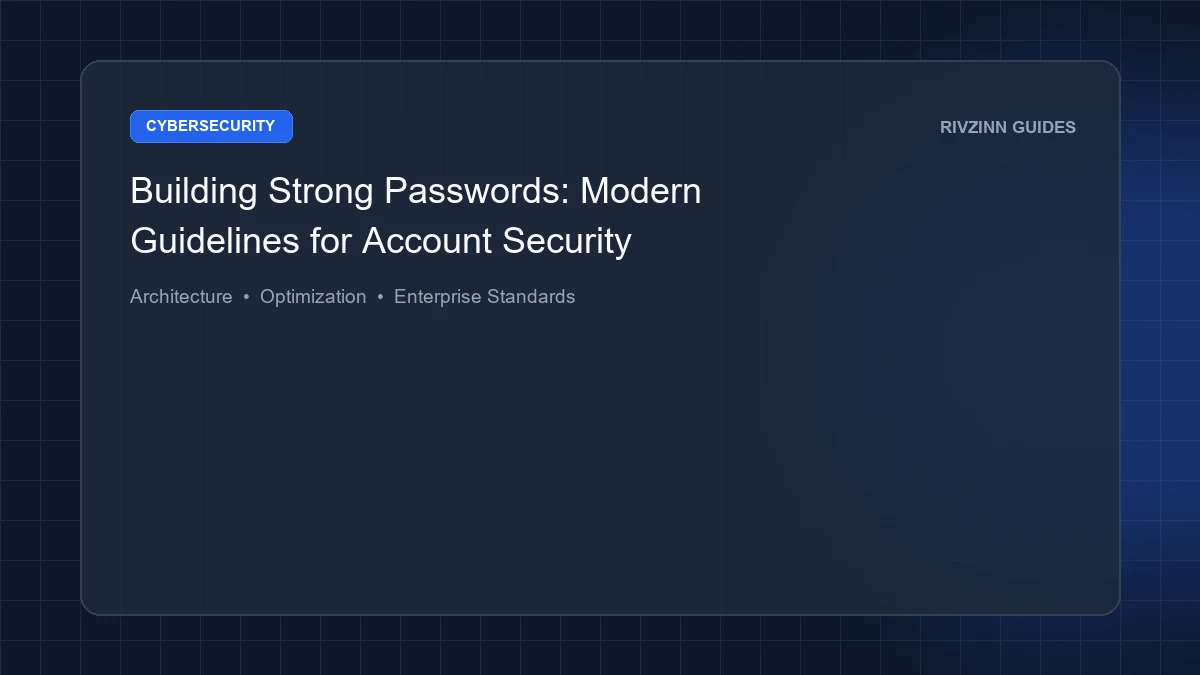 Building Strong Passwords