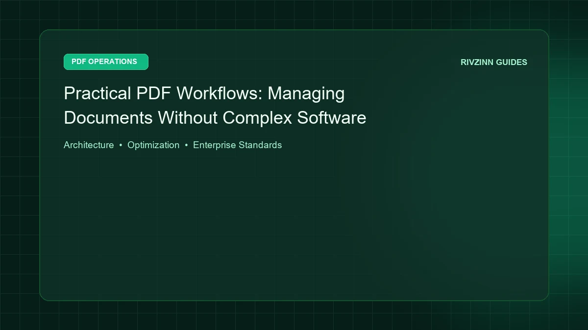 Practical PDF Workflows
