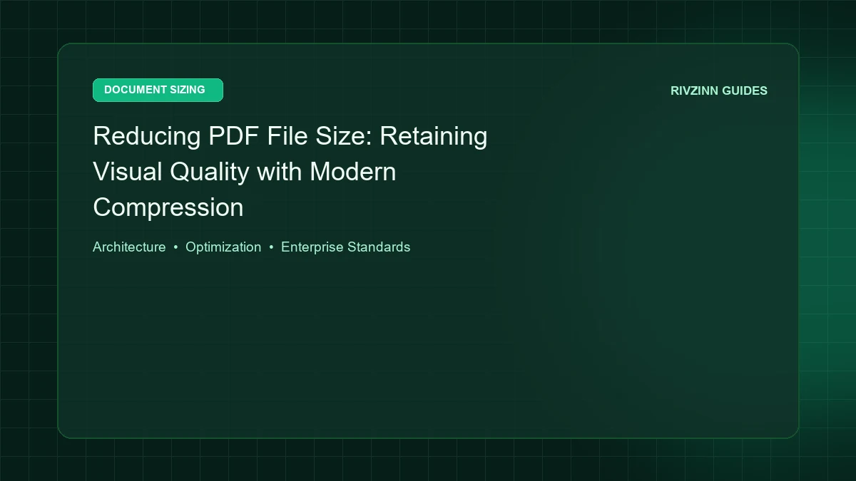 Reducing PDF File Size