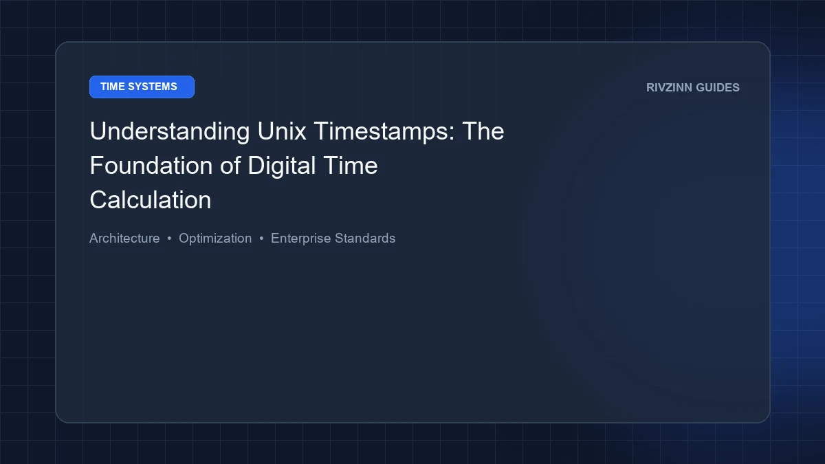 Understanding Unix Timestamps