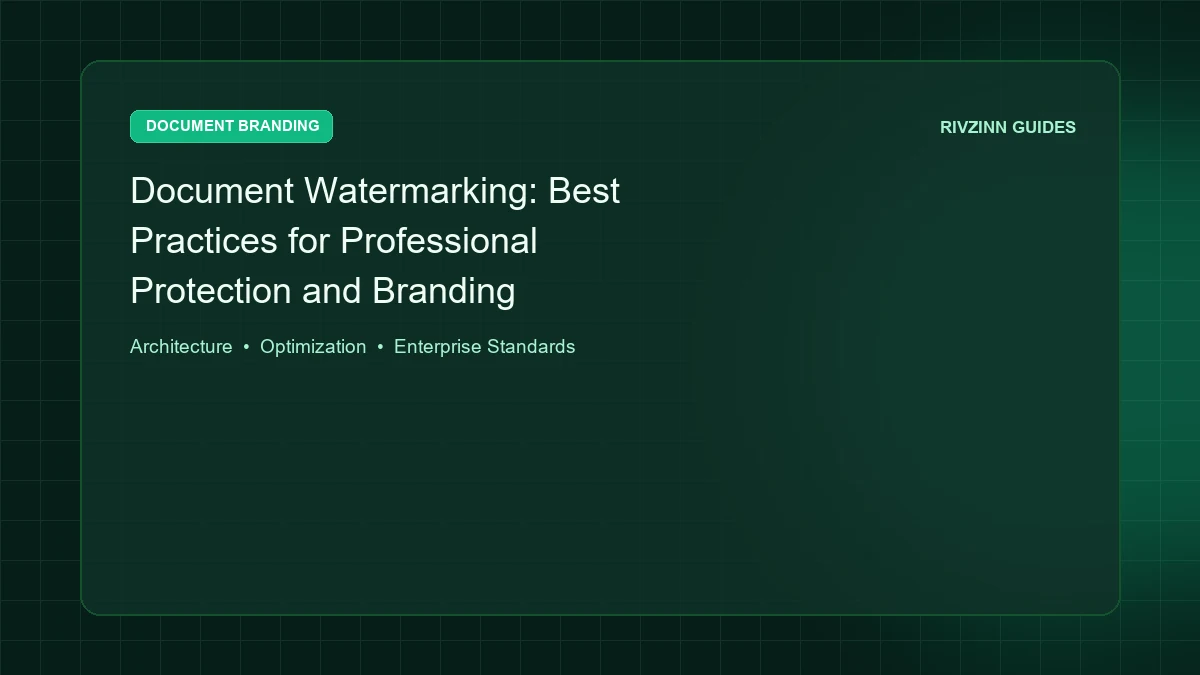 Document Watermarking