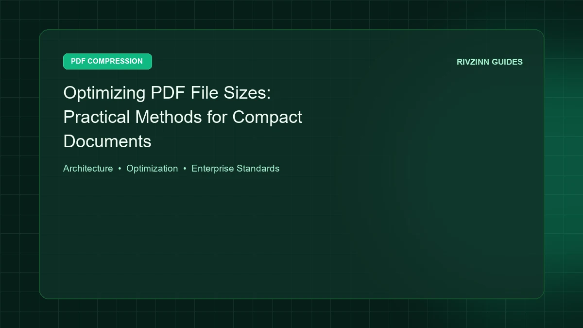 Optimizing PDF File Sizes